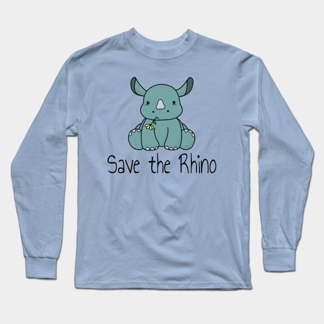 Rhino Long Sleeve T-Shirt by Tarryn.caldwell@gmx.com